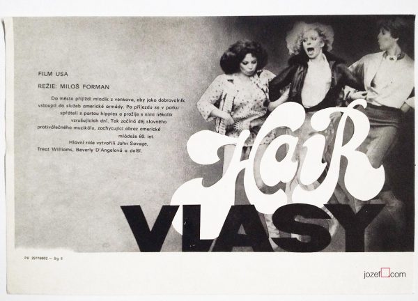 Milos Forman, Hair Movie Poster, 1970s Cinema Art