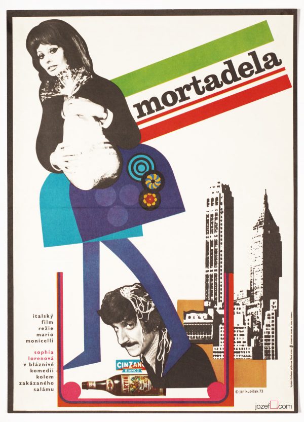 Minimalist film poster, La Mortadella