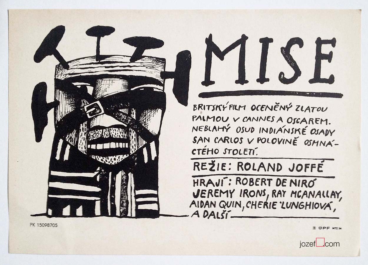Movie Poster, The Mission, Robert de Niro, 80s Cinema Art