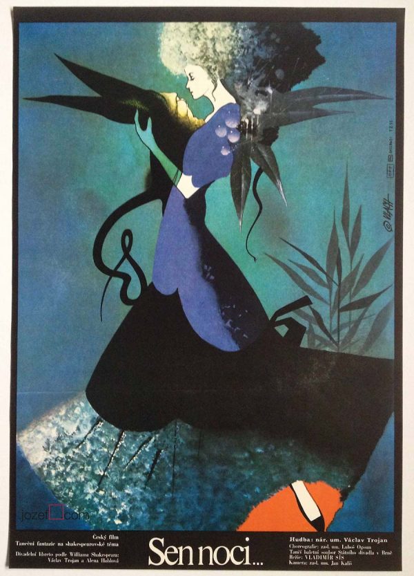 Midsummer Nights Movie Poster, 1980s poster art