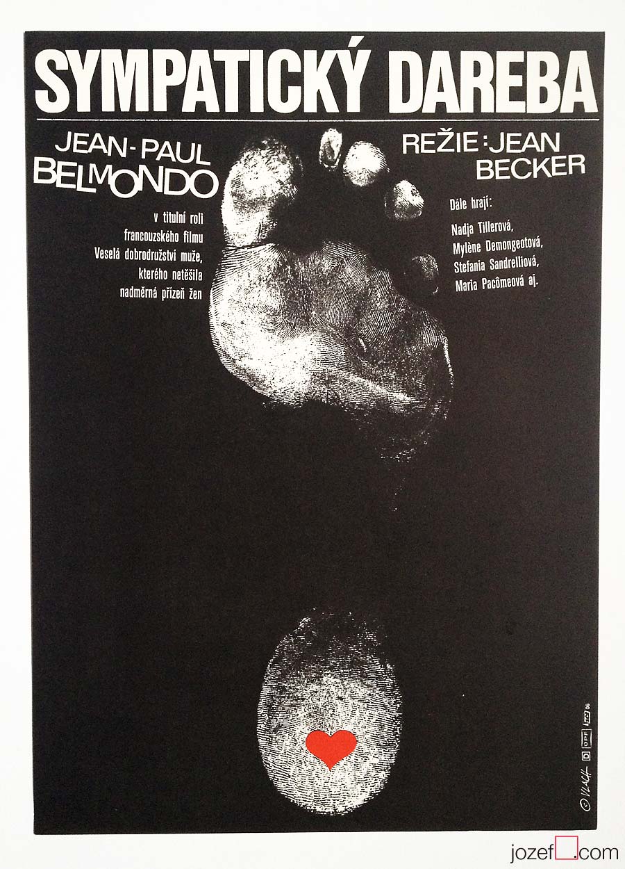 Movie Poster, Tender Scoundrel, Belmondo, Zdenek Vlach