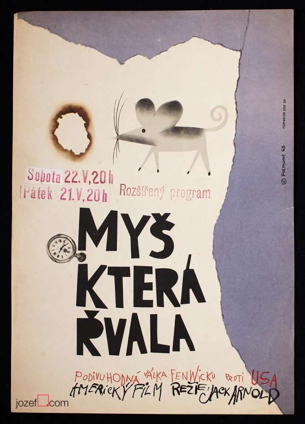 Film poster, The Mouse That Roared, 1960s Poster