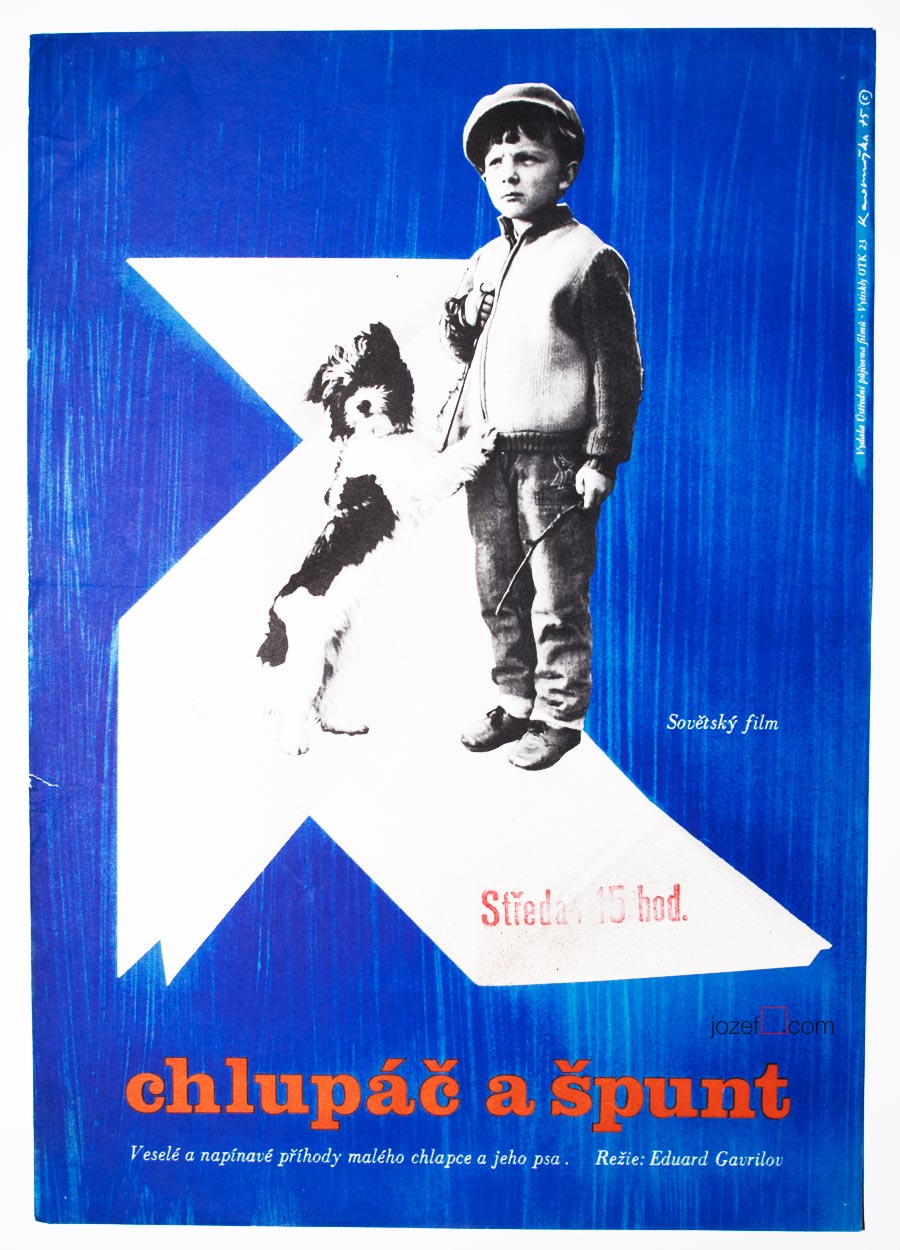 Movie Poster, Go Away and Two Briefcases, Dimitrij Kadrnozka, 70s Cinema Art