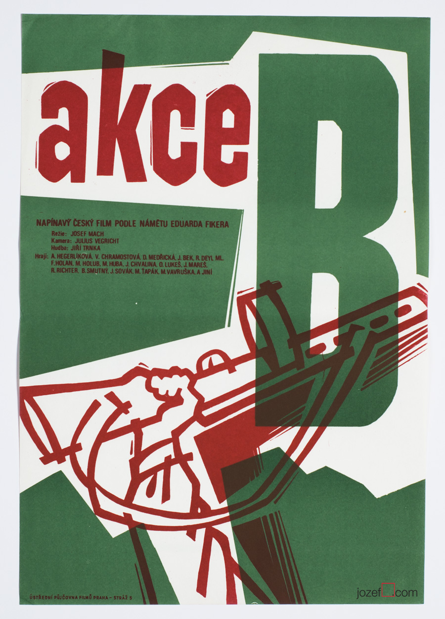Movie Poster, Action B, 50s Cinema Art