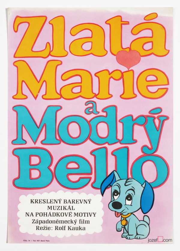 Kids Movie Poster, Dobroslav Foll, 70s Illustrated Cinema Art