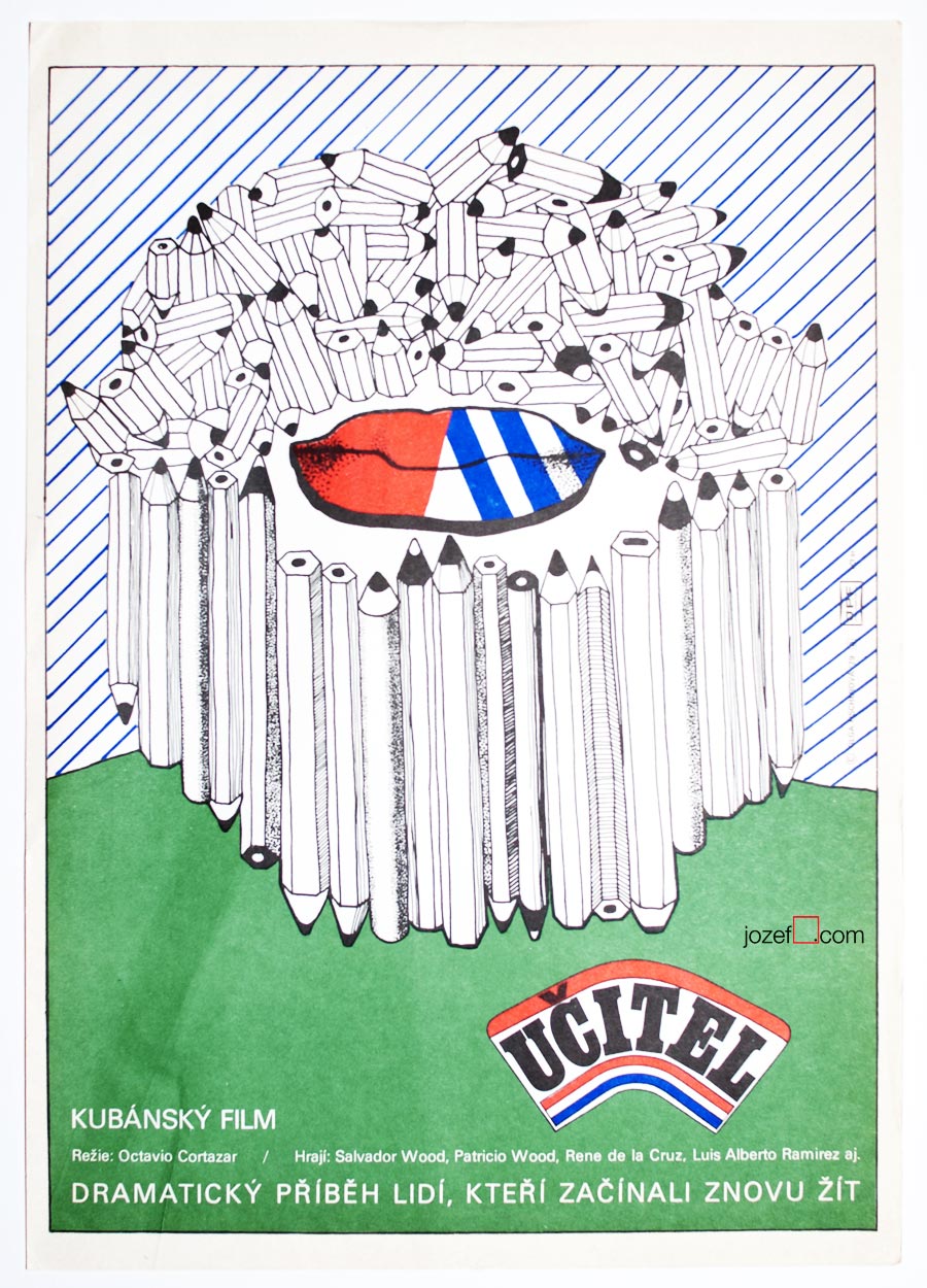 Movie Poster, The Teacher, 70s Cinema Art