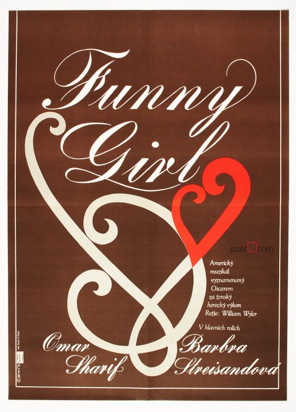 Funny Girl Movie Poster, 1970s Cinema Art