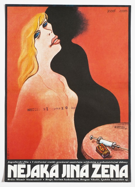 Movie Poster, Other Woman, Vratislav Hlavaty, 1980s Cinema Art