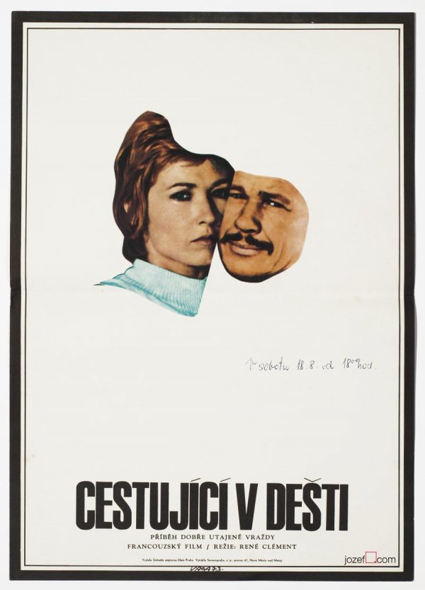 Movie Poster, Rider on the Rain, Karel Vaca, 70s Cinema Art
