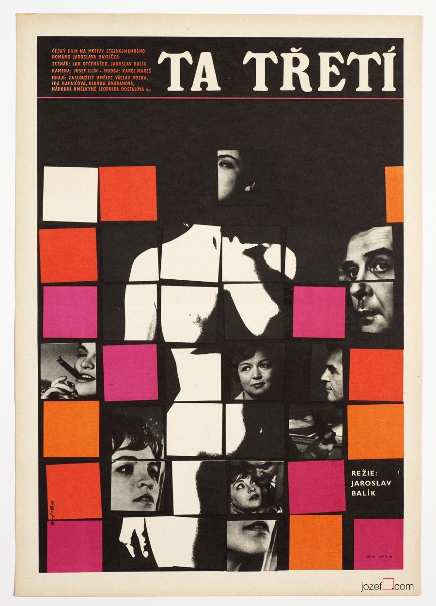 Movie Poster, Jaroslav Fiser, 60s Cinema Art