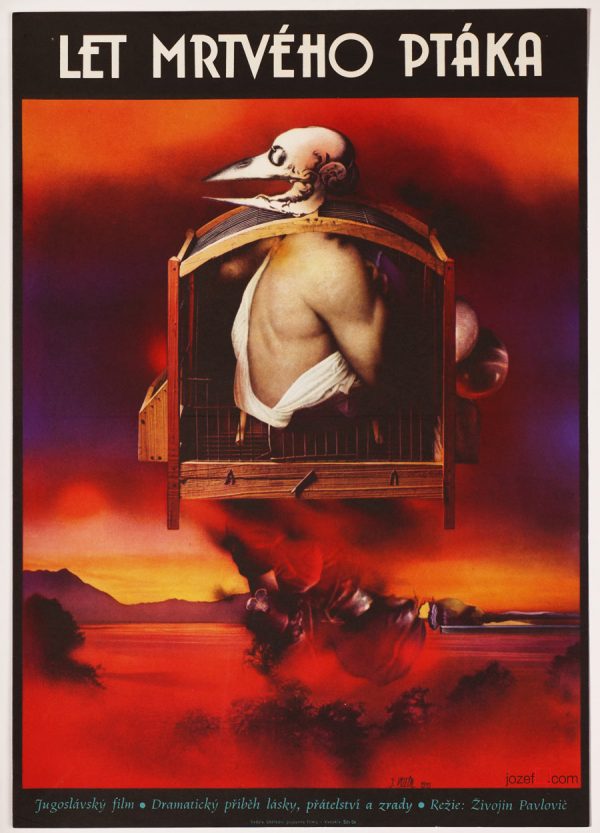 Movie Poster, Flight of a Dead Bird, Surreal Artwork