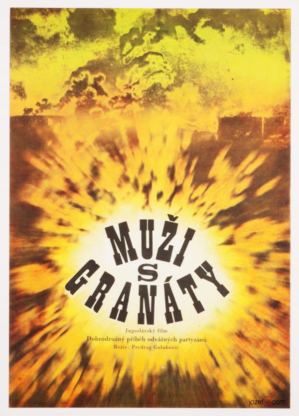 Abstract movie poster, Men with Grenades, Zdenek Virt