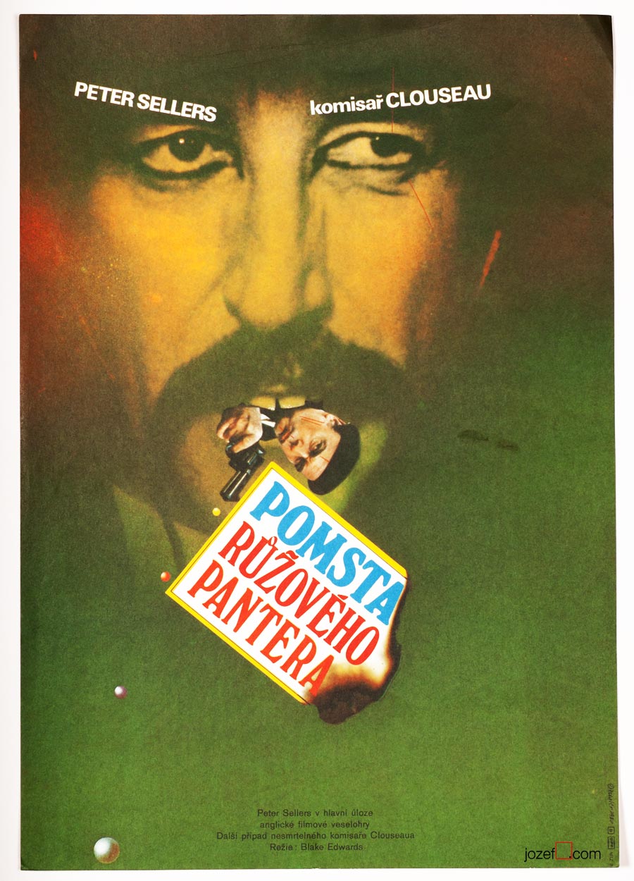 Movie Poster, Revenge of the Pink Panther, Zdenek Ziegler, 1980s Cinema Art