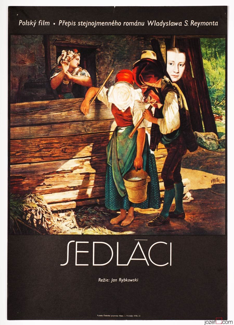 Collage poster, Peasants, Josef Vyleťal