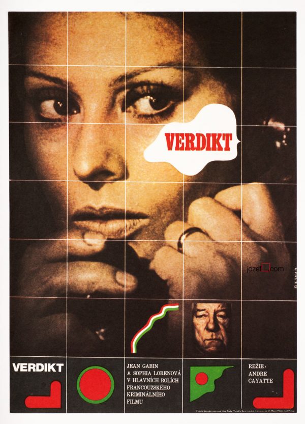 Vintage Movie Poster, The Verdict, Poster Design Karel Vaca.