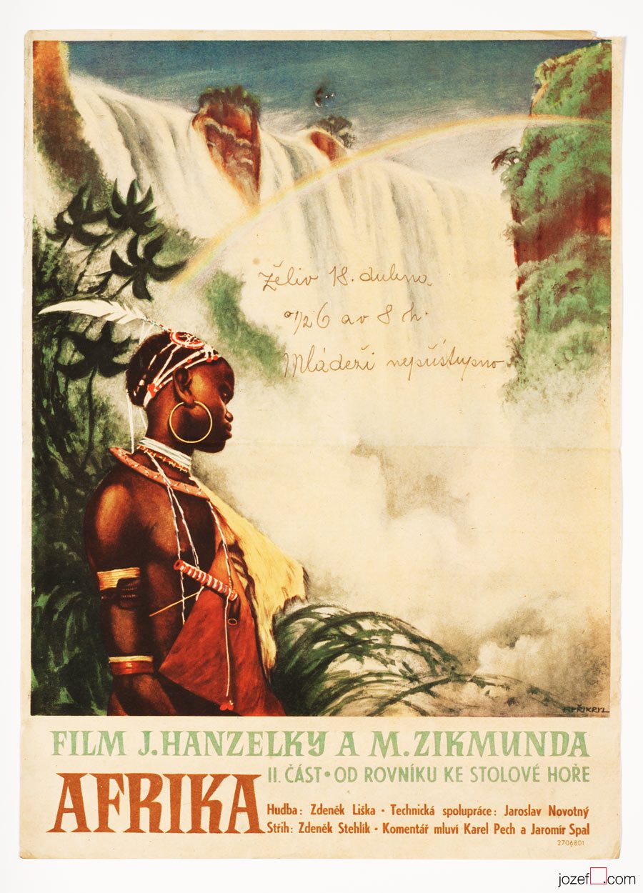 50s Film Poster, Africa, Vintage poster art