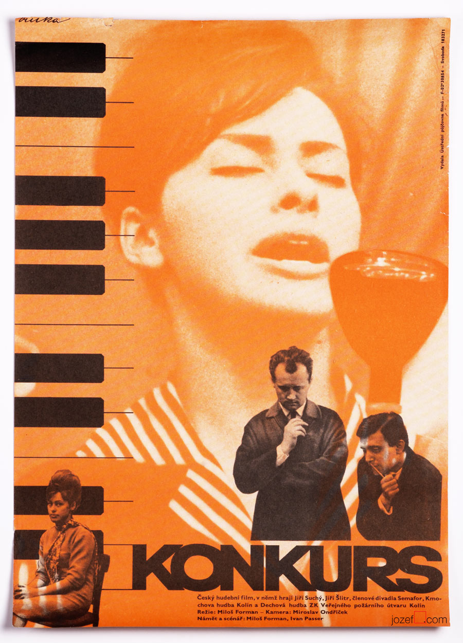 Film Poster, Audition, Milos Forman, 60s Cinema Art