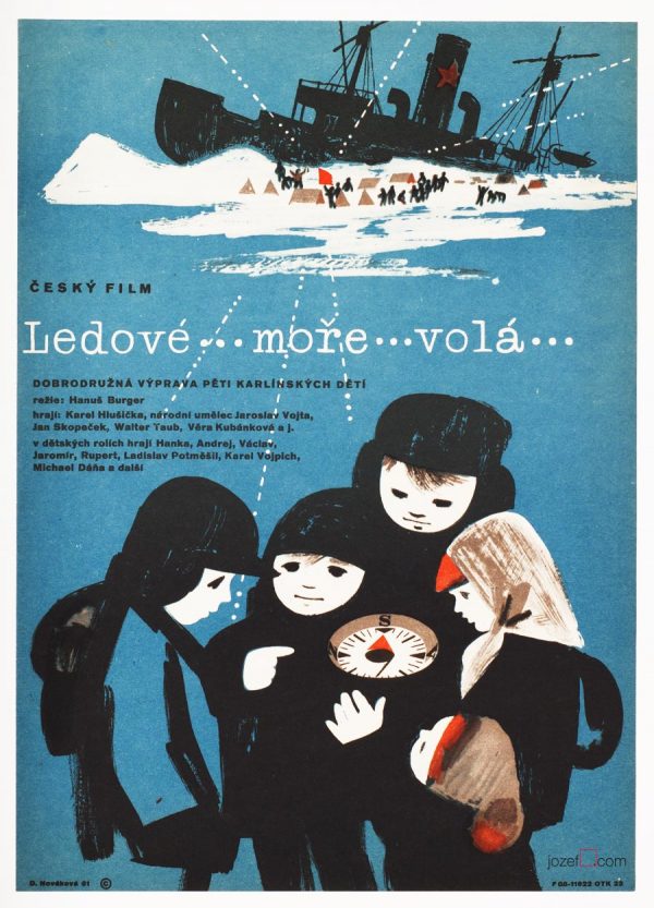 Kids Movie Poster, Northern Sea is Calling, 60s Cinema Art