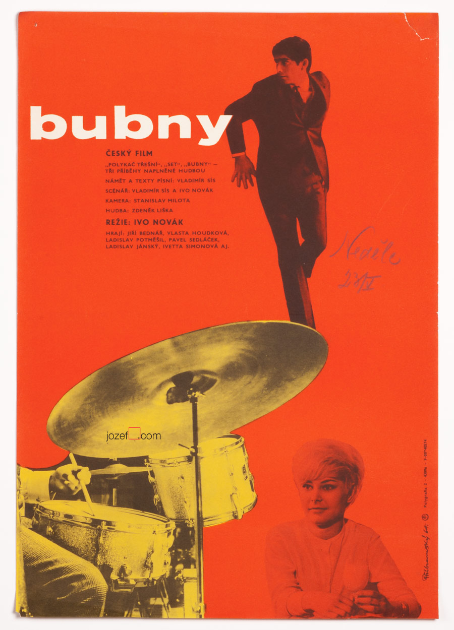 Movie Poster, Drums, Czechoslovak New Wave