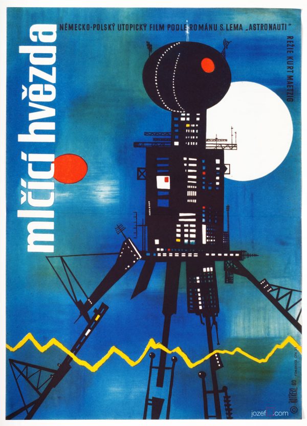 Sci-fi Poster, First Spaceship on Venus, 1960s Cinema Art