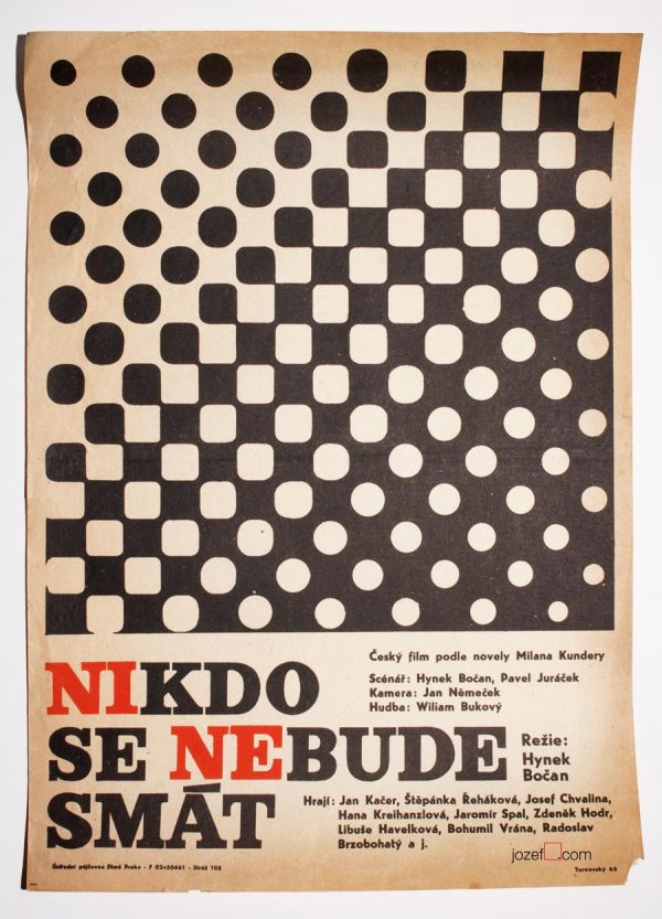 Movie Poster, Nobody Will Laugh, Jan Turnovsky, Czechoslovak New Wave Cinema