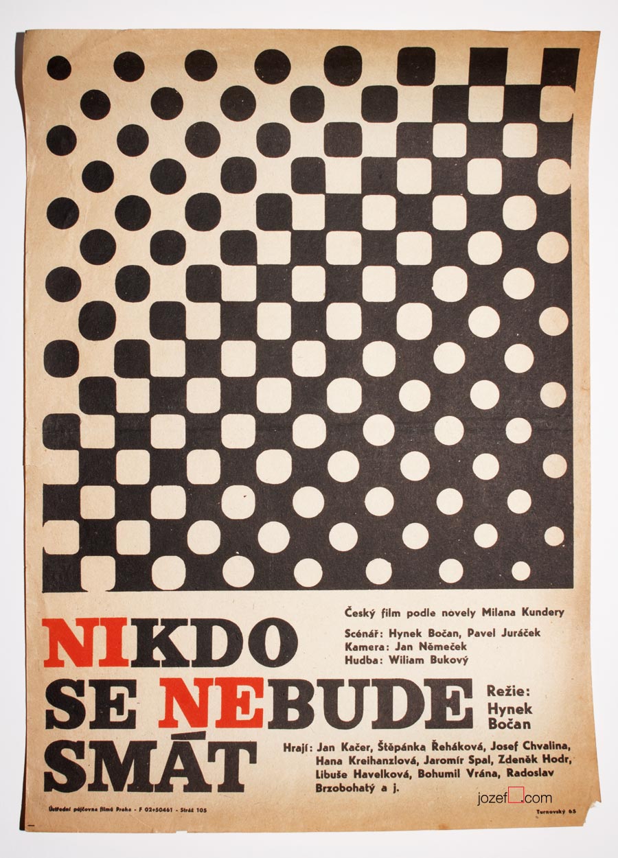 Movie Poster, Nobody Will Laugh, Jan Turnovsky, Czechoslovak New Wave Cinema