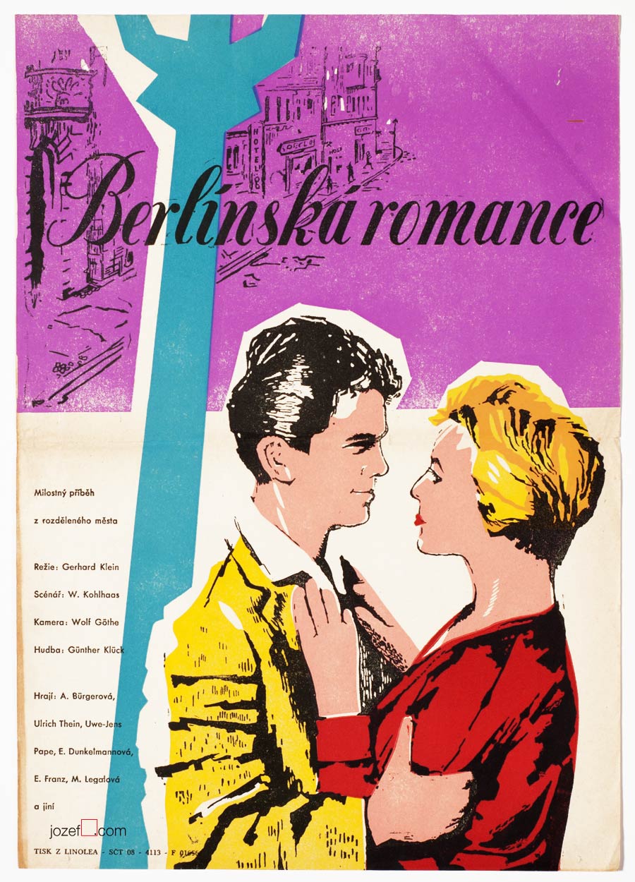 Movie Poster, Berlin Romance, 50s Cinema Art