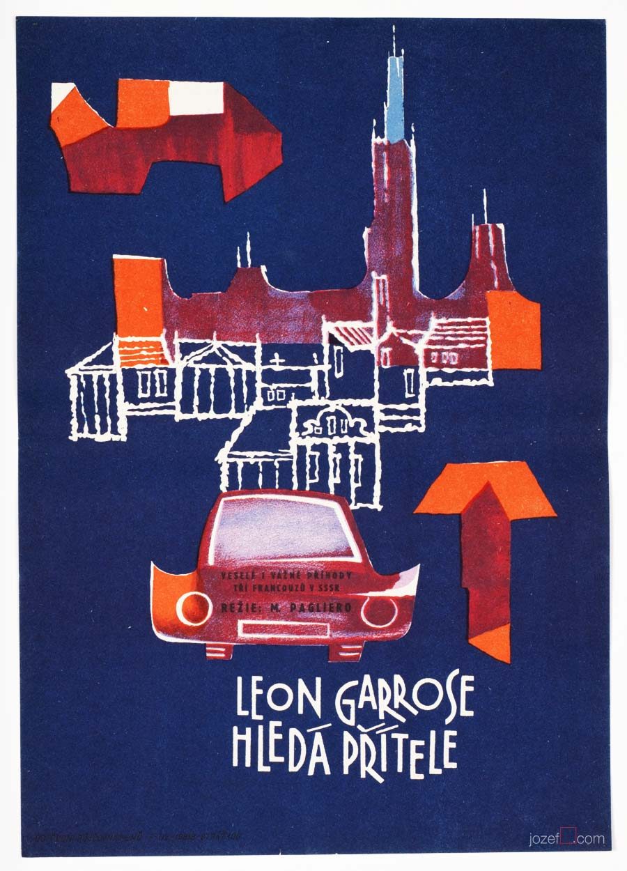 Leon Garros Is Looking for His Friend, 60s Movie Poster