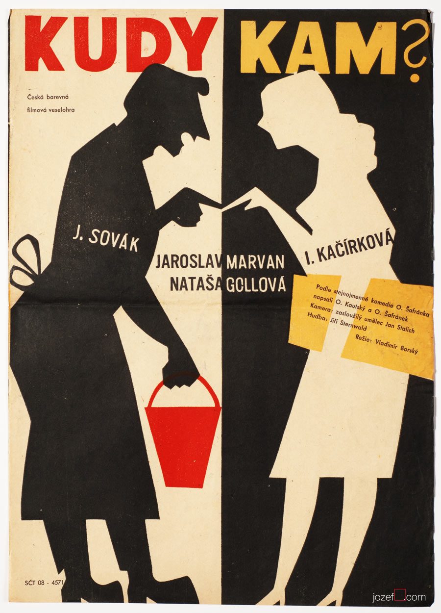 Film Poster, Whence and Where to?, 50s Cinema Art