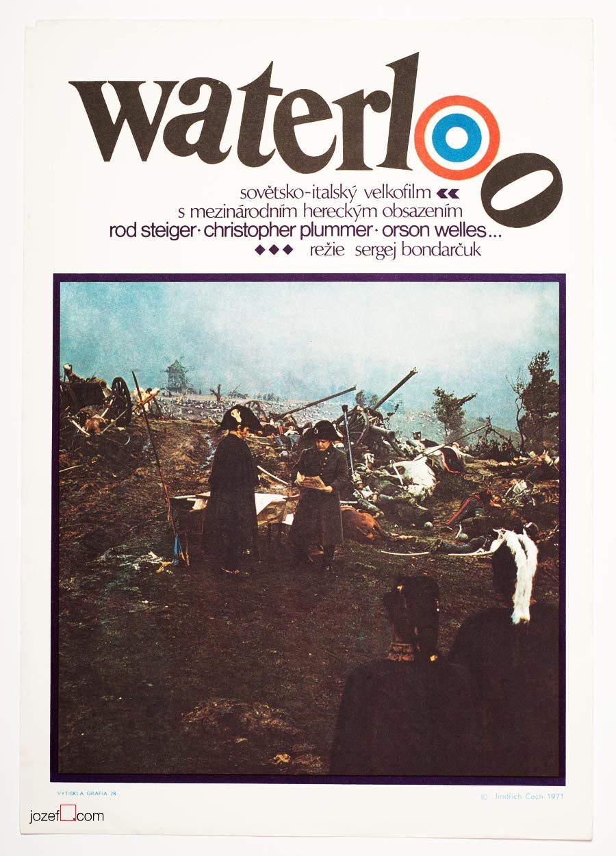 Waterloo movie poster, 1970s Poster Art.
