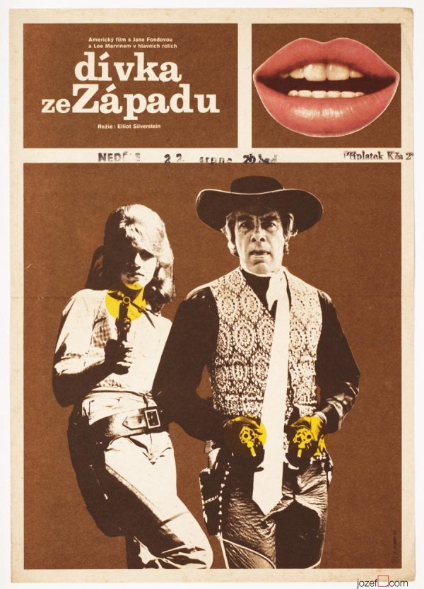 Cat Ballou Western Movie Poster, Frantisek Subrt