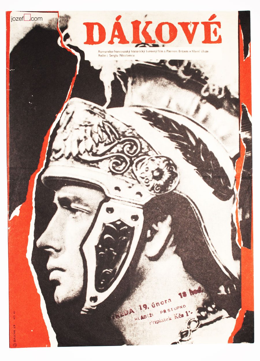 Movie poster, The Dacians, 60s poster design