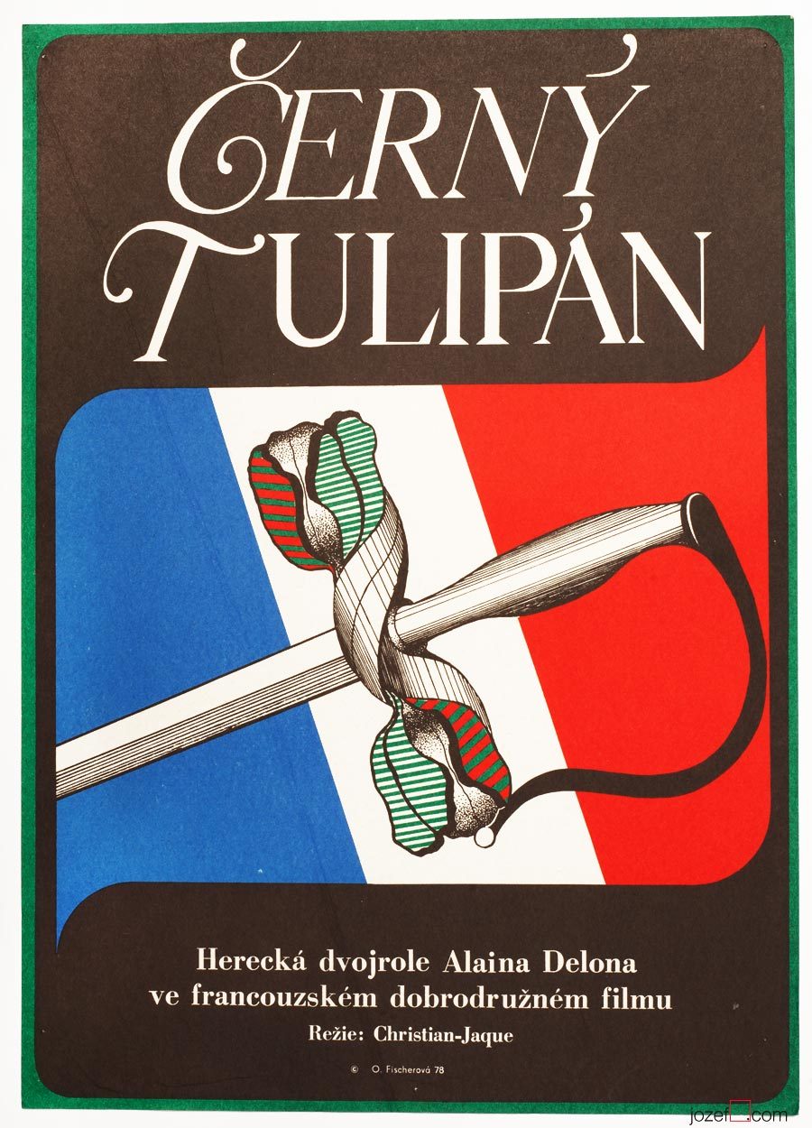 Black Tulip Movie Poster, Excellent 1970s Poster Design