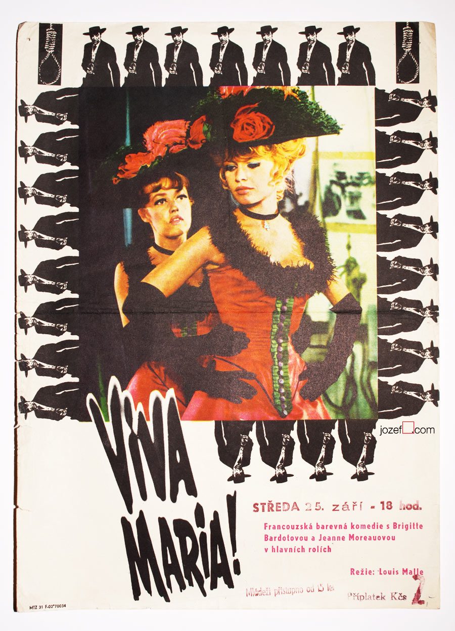 Movie Poster, Viva Maria, 1960s Cinema Art