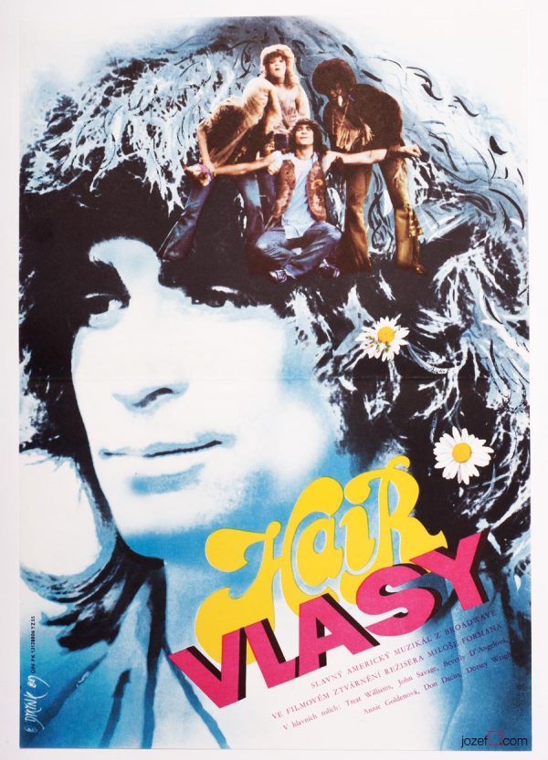 Hair Poster, 1980s Movie Poster, Milos Forman