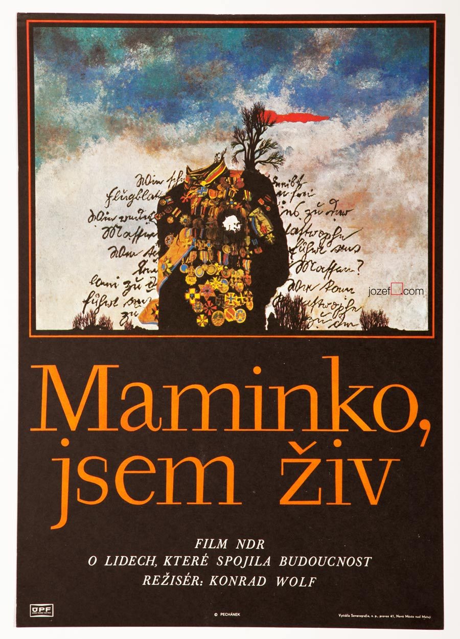 Collage Movie Poster, Mama I am Alive, Miroslav Pechanek, 1970s Cinema Art
