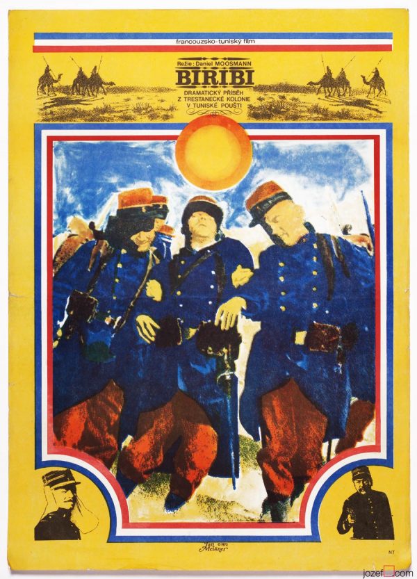 Biribi movie poster, 1970s poster design