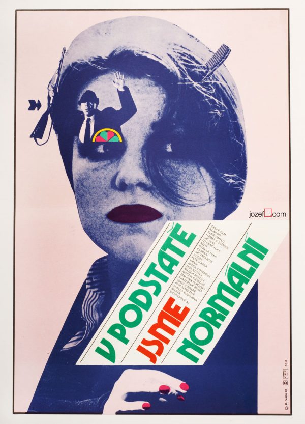 Collage Poster, Karel Vaca, 1970s Design