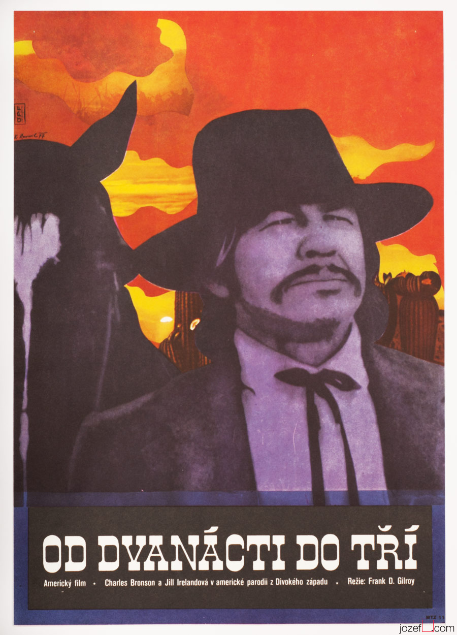 70s Western Movie Poster, From Noon Till Three