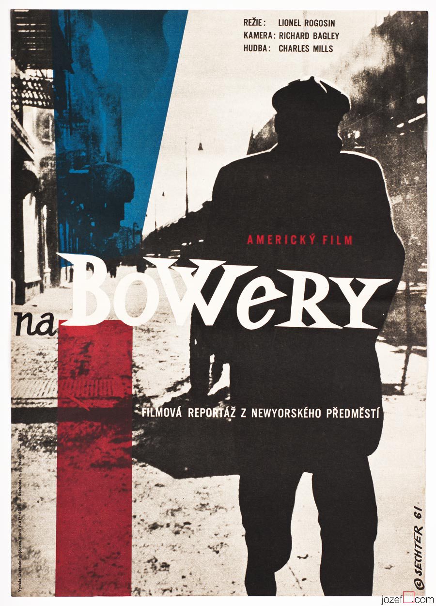 On the Bowery movie poster, 60s Vintage Poster