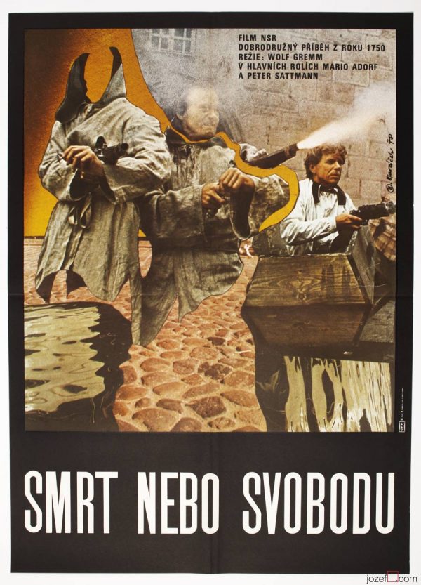 Movie Poster, Death or Freedom, 70s Cinema Art