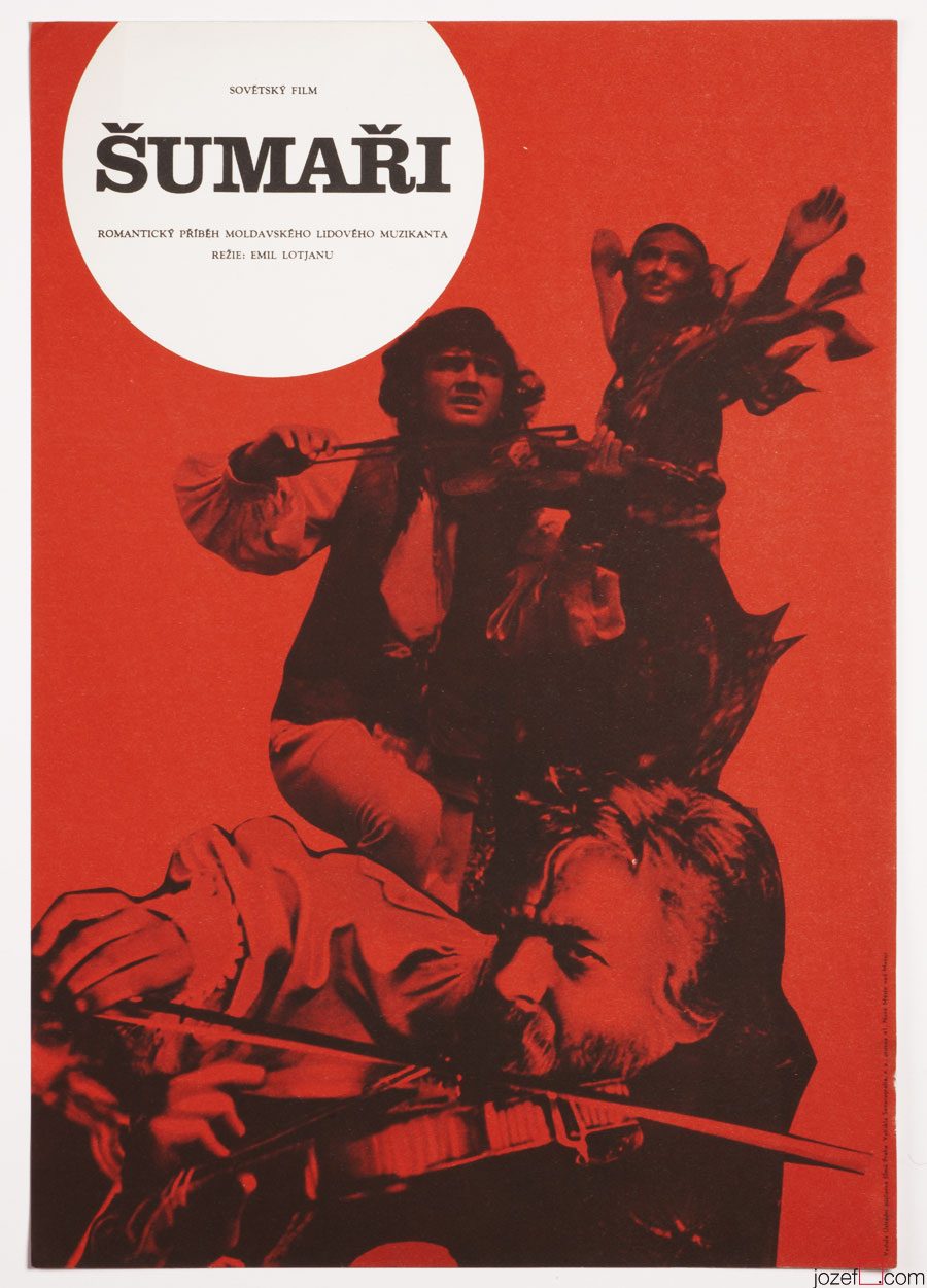 1970s Collage Poster, Fiddlers, 1970s Cinema Art
