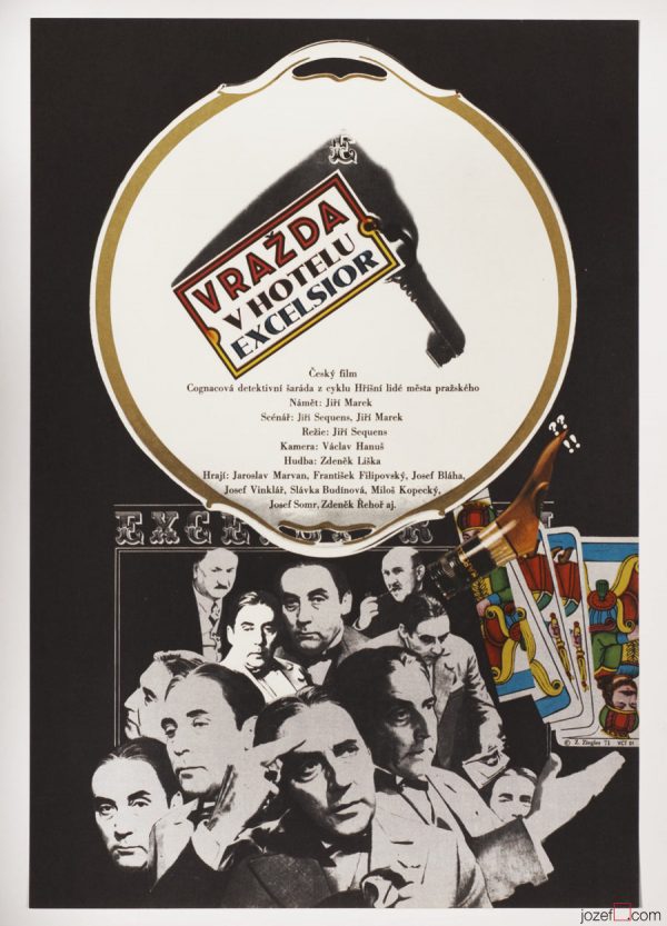 VIntage poster, Murder at the Excelsior, 70s Poster