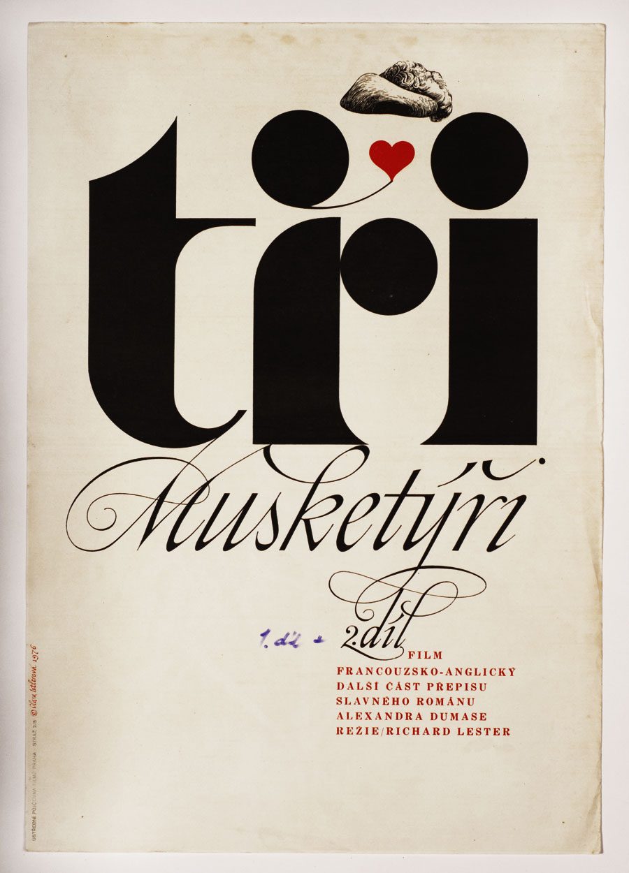 Typography Movie Poster, The Three Musketeers, Clara Istlerova
