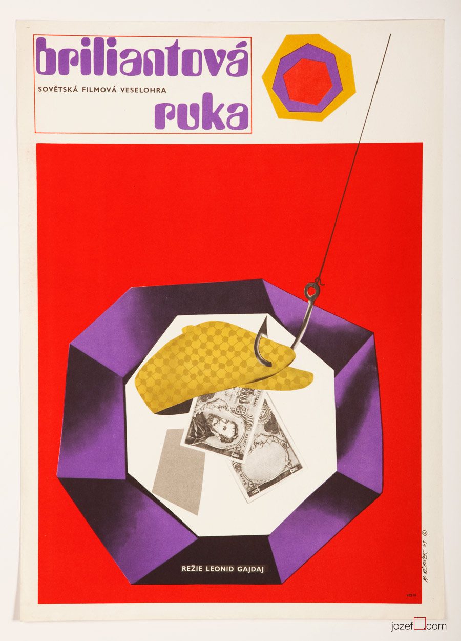 1960s Movie Poster, Diamond Arm, Milan Nemecek
