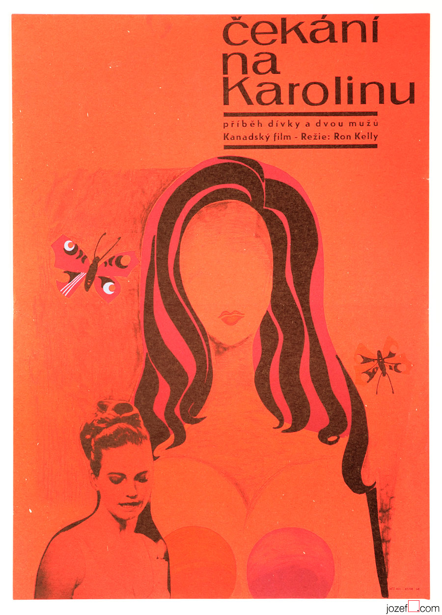 Movie Poster, Waiting for Caroline, Olga Starkova, 1960s Cinema Art