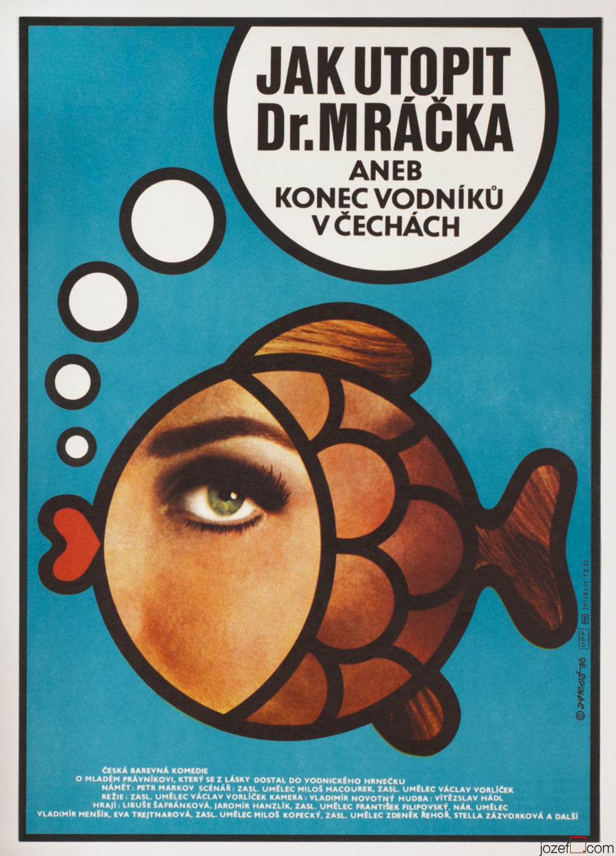 Movie Poster, How to Drown Dr. Mracek, 1980s Cinema Art
