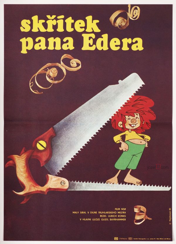 Children's Movie Poster, Master Eder and his Pumuckl, 80s Cinema Art