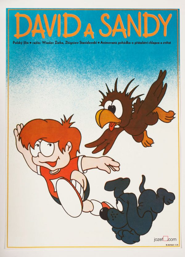 Kids Poster, David and the Magic Pearl, 80s Cinema Art