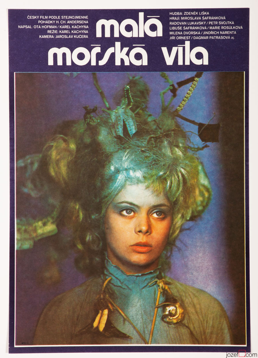 Little Mermaid Movie Poster, 70s Cinema Art